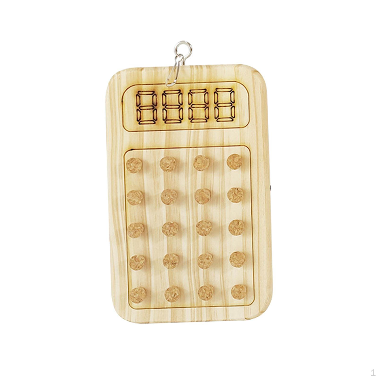 

Игрушка для укуса в клетке для попугаев, игрушка для жевания птиц, игрушка для сбора пищи, деревянный блок для корелл, Calculator