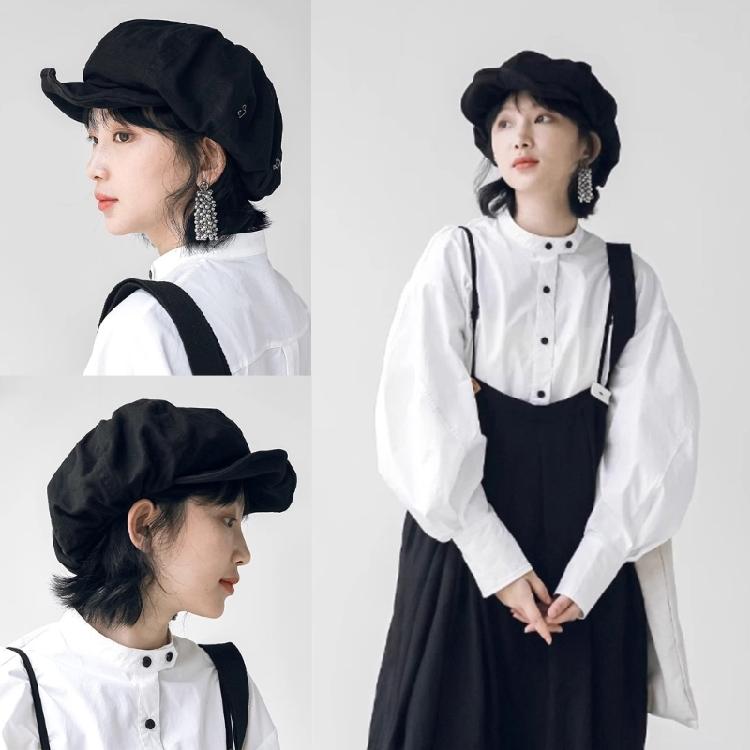 Trendy Berets Japanese Style Unisex Headwear Accessory for Women Men Cabbie Hat for Halloween Cosplay Party Outfit