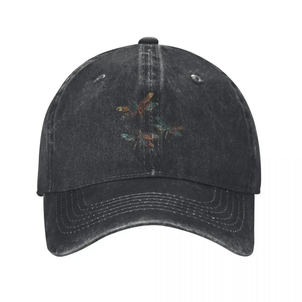 Rusted Dragonflies flying in Harmony Baseball Cap Beach hard hat Streetwear Womens Hats For The Sun Unisexs