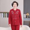 Women's Elderly Autumn Two-Piece Casual Cardigan Set