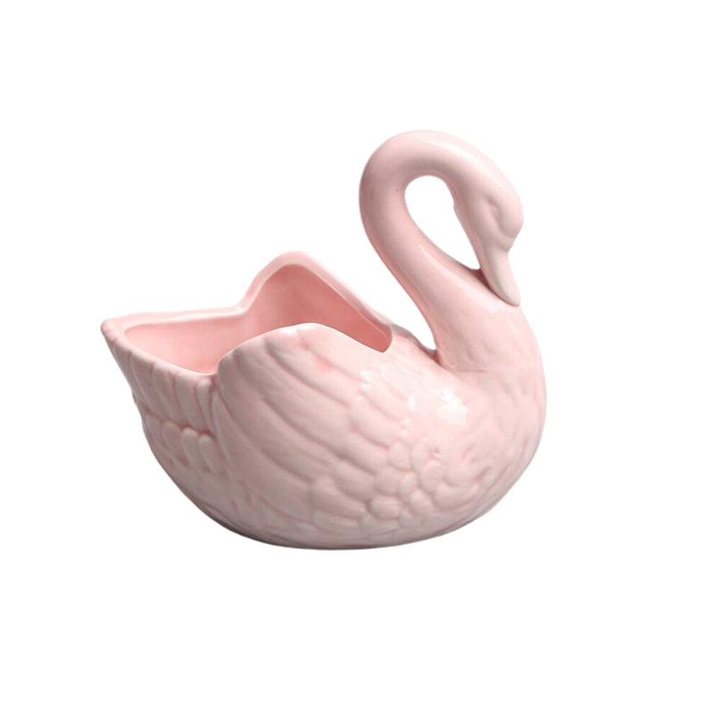 Swan Multi-Function Candlestick Flower Pot Wedding Gift Holder Ornament Home Decoration Storage Box For Candy Jewelry