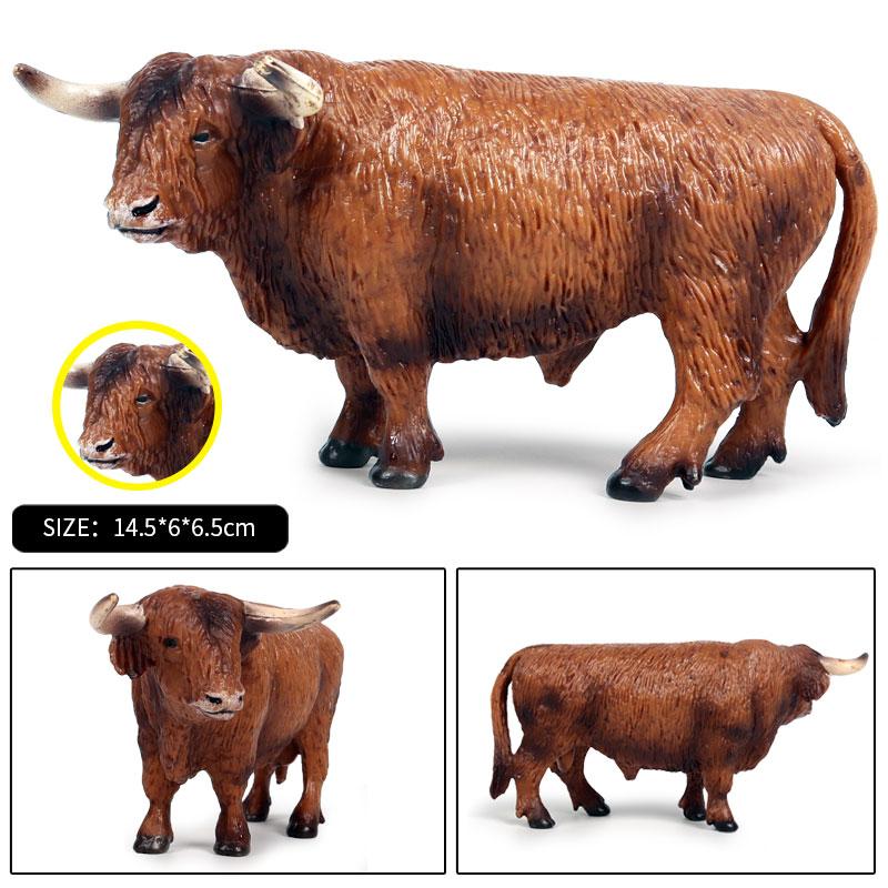 Oenux Zwierzęta Gospodarskie Walki Byków Kowboj Symulacja Drób Bydło Cielę Byk Wół Kolekcja Figurek Akcji Model Pvc Zabawka Prezent dla Dzieci
