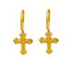 Vintage Cross Pendant Earrings Premium Sense 18K Simple Women'S Titanium Steel Earrings