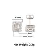 White Zircon Wholesale Women Western 925 Silver Stud Earrings