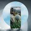 Sport Art Golf Ball For Samsung Galaxy S25 S24 S23 Ultra S22 S21 Plus S20 Black Soft Silicone Protective Case