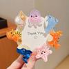 Creative Marine Organism Hairpins Interesting Cute Cartoon Small Hair Clip Starfish Jellyfish Mini Hair Accessories
