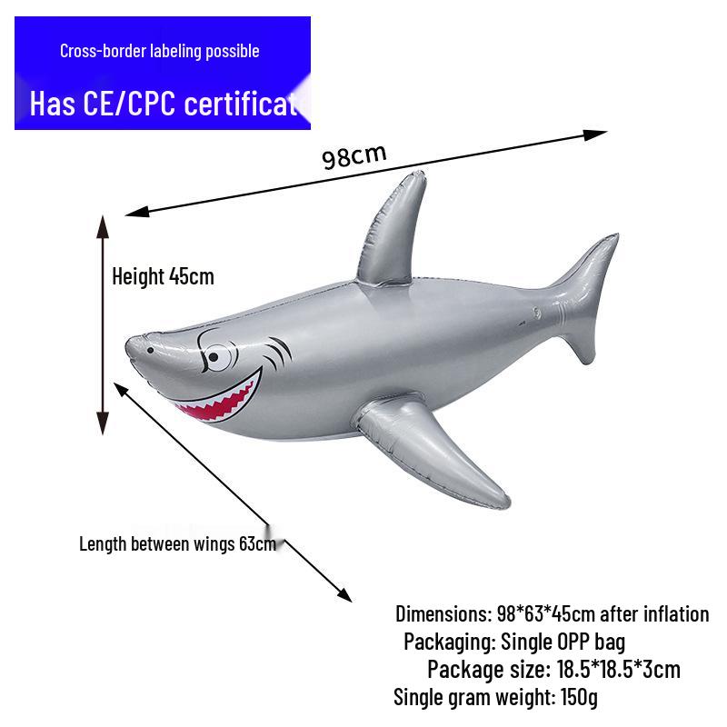 Inflatable Shark Pool Toy for Birthday & Pool Party Fun