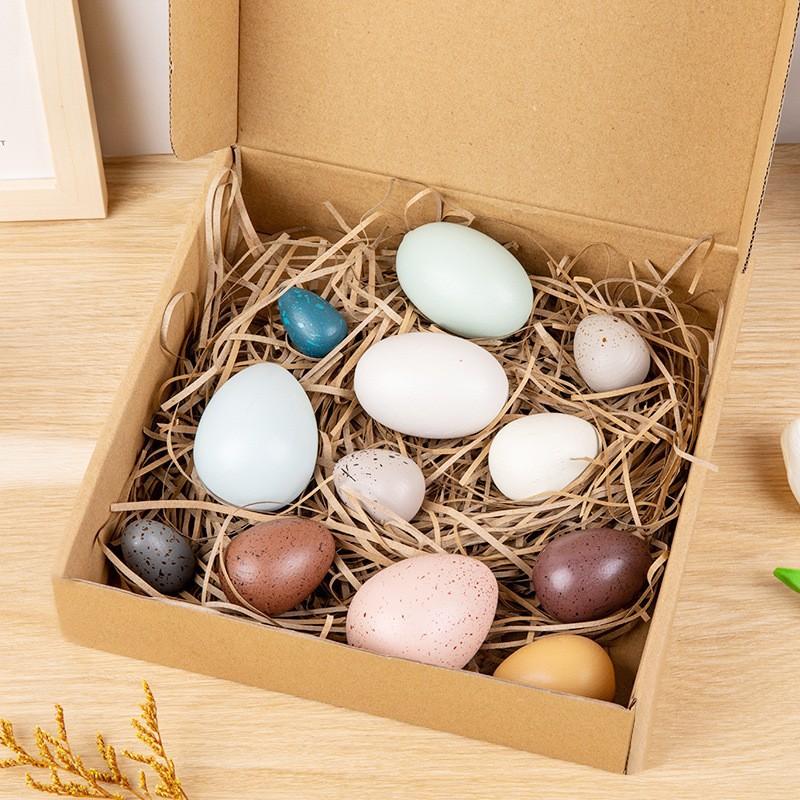 Wood magnetic rainbow building block bird egg mushroom creative ornament baby color cognition educational toy