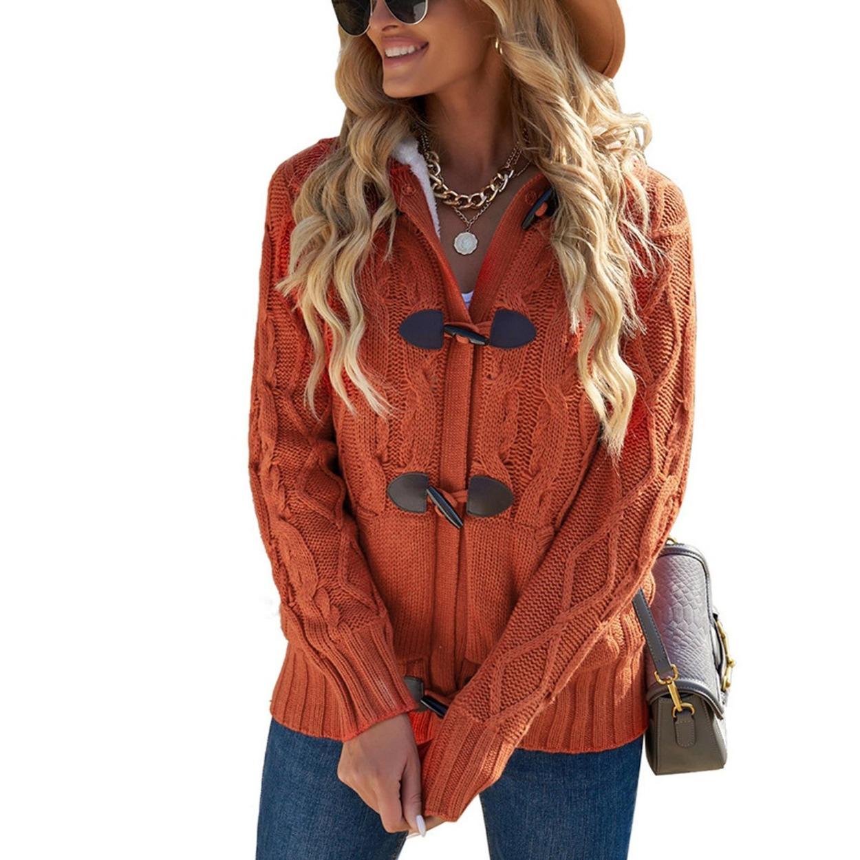 

Женские кардиганы с капюшоном на пуговицах, вязаный свитер, пальто, верхняя одежда с карманом XXL