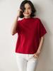 Women's Casual Half-High Collar Knit Cashmere Sweater Vest - Simple, Versatile, Comfortable Pullover, Short Sleeve