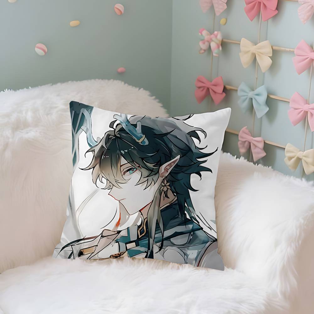 Dan Heng Imbibitor Lunae Case Plush Fabric Soft Pillowcase Double Sided Print Cushion Cover Household Gifts