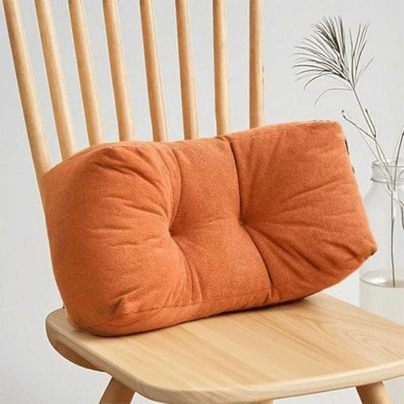 Comfortable Lumbar Support Cushion For Sitting Postures Correction In Office School Dorm Multipurpose Backrest Pillow  Yellow