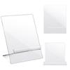 Acrylic Book Stand Clear Book Display Easel Holder Space-Saving Adjustable Angle Cookbook Holder for Displaying Tablets Newspaper Magazines Notebooks