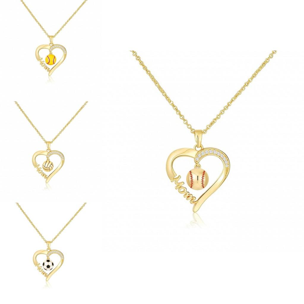 Basketball Necklace Heart Pendant Stylish Gift For Women Spring