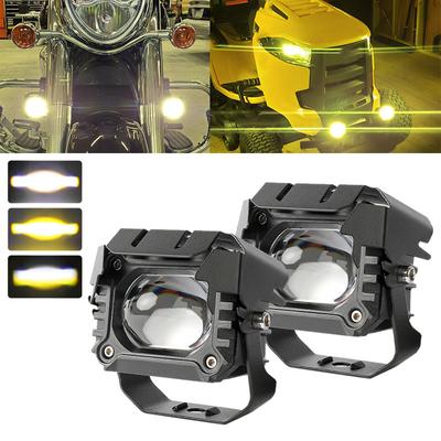 1/2 adet Motosiklet LED Sis Farları Spot 12-80V Yardımcı Sis Lambası Evrensel Honda Harley için