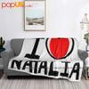 I Love Natalia Bicolor Heart Ultra-Soft Blanket Quilt Winter Sofa Cover Bed Covers