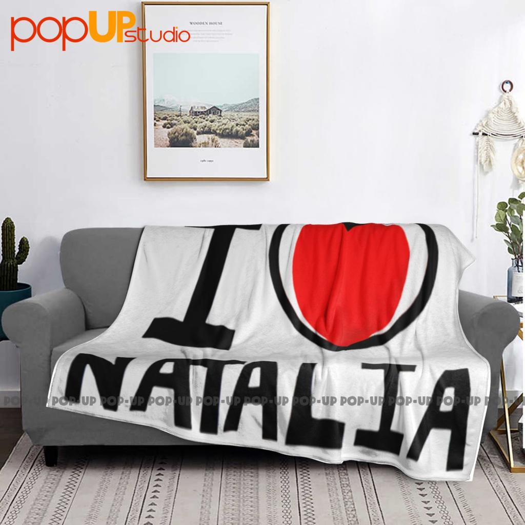 I Love Natalia Bicolor Heart Ultra-Soft Blanket Quilt Winter Sofa Cover Bed Covers
