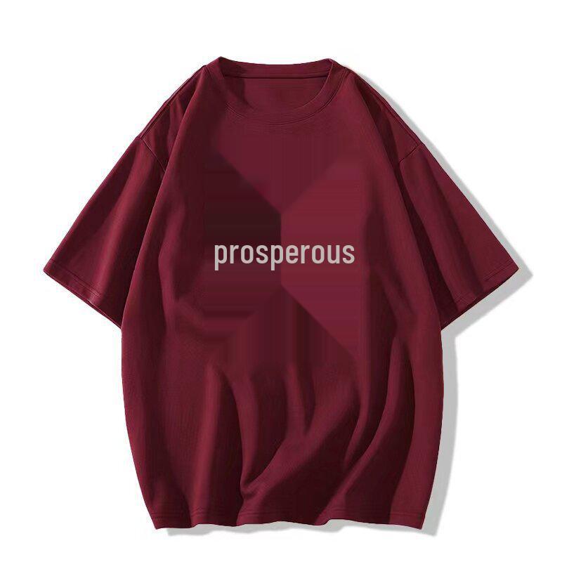 

Женский трендовый топ 2025 из чистого хлопка, белый, с коротким рукавом, свободного кроя, с прямыми плечами M вино красного