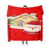 Tuniu Cute Christmas Plush Blanket for Sofa Bed Room Warm Soft Fleece Throw Blanket Gift