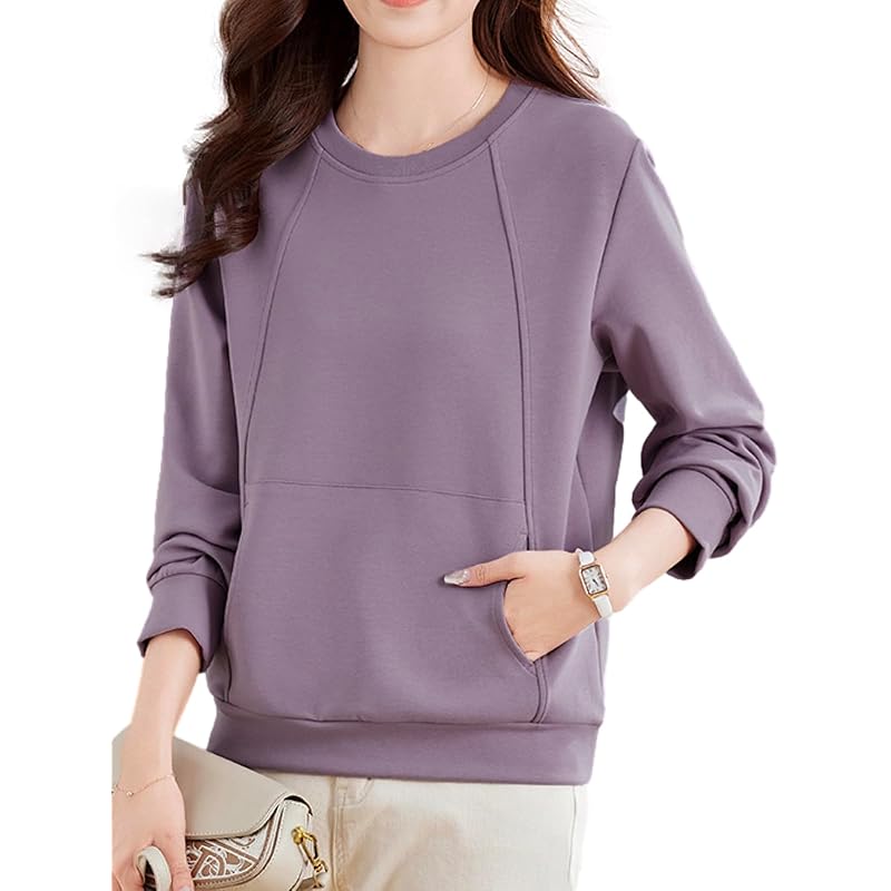 

[BN1 select] trainer ladies spring autumn winter Beautiful casual tops kangaroo pocket women s clothing sweatshirt clothes Spring items Autumn items