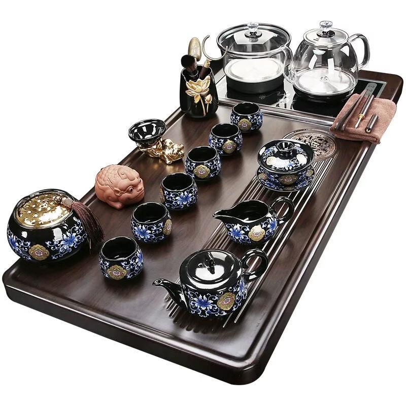 Automatic Solid Wood Kung Fu Tea Tray