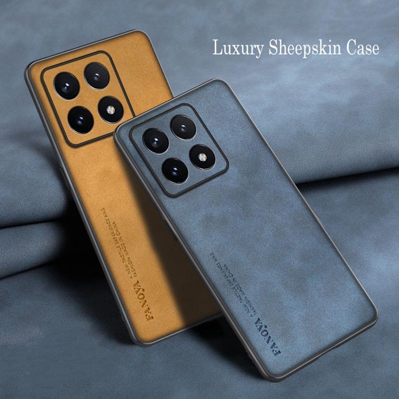 For Xiaomi14T Pro 14TPro Luxury Sheepskin Leather Shockproof Silicone Case For Xiaomi 14T Pro 13T 12T 11T Pro Phone Case Cover