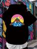 Hoodie - Funny Donut Graphic Sweatshirt with Back Print