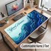 Octopus Sea Life Theme Customized Mouse Pad Personalized Print Name Text Desk Mat For Home Office Table Decor