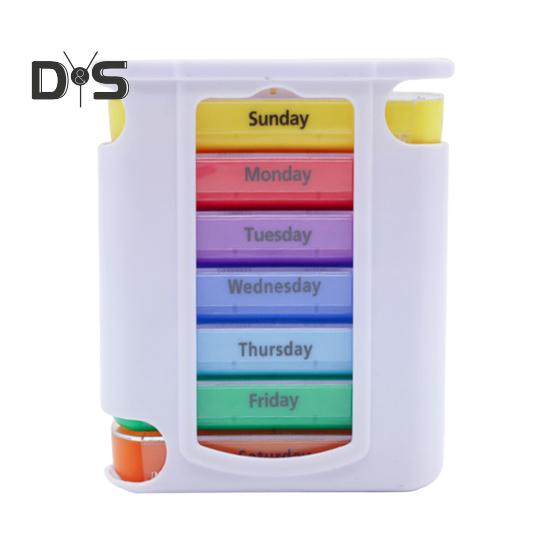 Pillendose, Medikamenten-Aufbewahrungsbox mit mehreren Fächern, BPA-frei, wasserdicht, feuchtigkeitsbeständig, wöchentliche Pillenbox