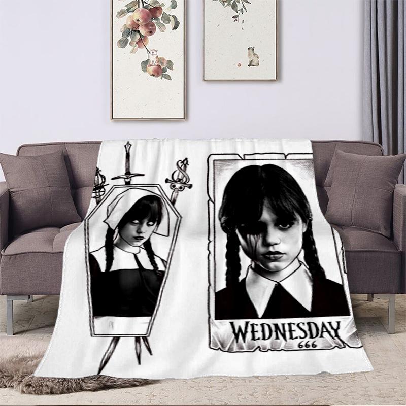 1PC Wednesday blanket, all-season lightweight home office outdoor nap multifunctional blanket, Christmas gifts