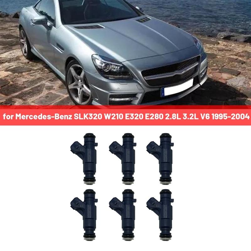 A1120780149 6 Injectors Fuel Injectors Car for Mercedes-Benz SLK320 W210 E320 E280 2.8L 3.2L V6 1995-2004