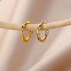 Stainless Steel Chain Earrings For Women Gold Geometric Chain Earring Female Fashion Party Wedding Jewelry Gift BFF