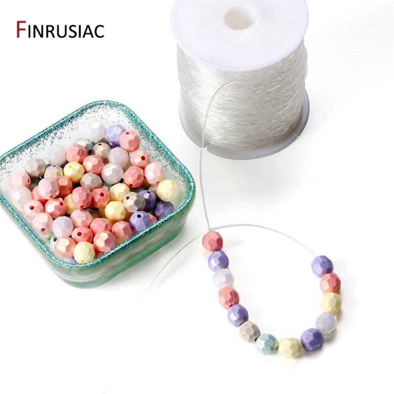 0.4-1.0mm Elastic Cord String Transparent Crystal Elastic Line For Jewelry Making,DIY Bracelet Necklace Beaded Accessories