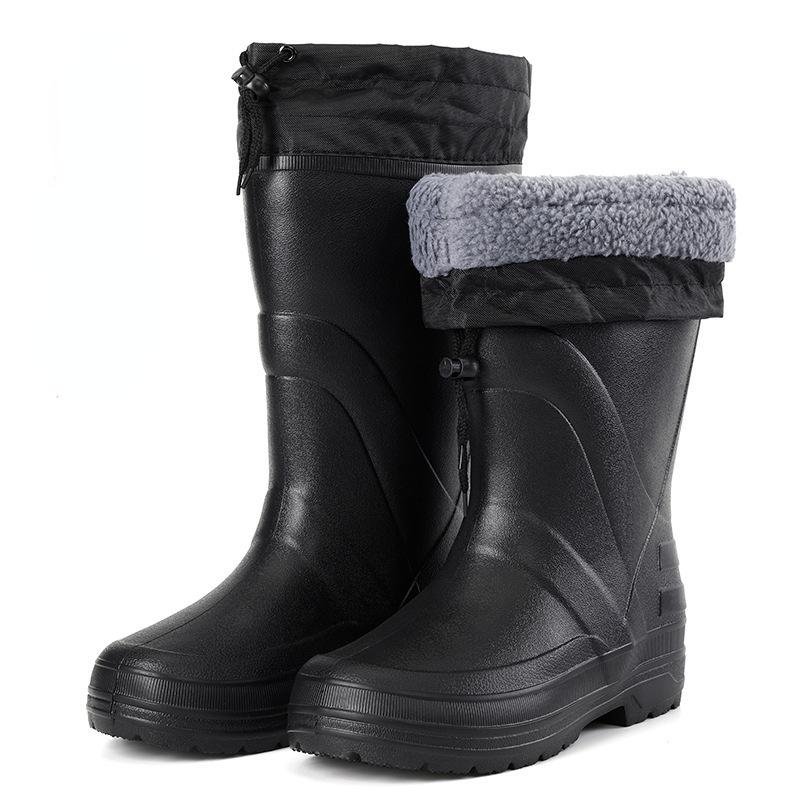 Men Rain Boots High Quality EVA Non-slip Rain Boots Platform Men Snow Boots Winter Warm Waterproof Shoes Men Work Shoes