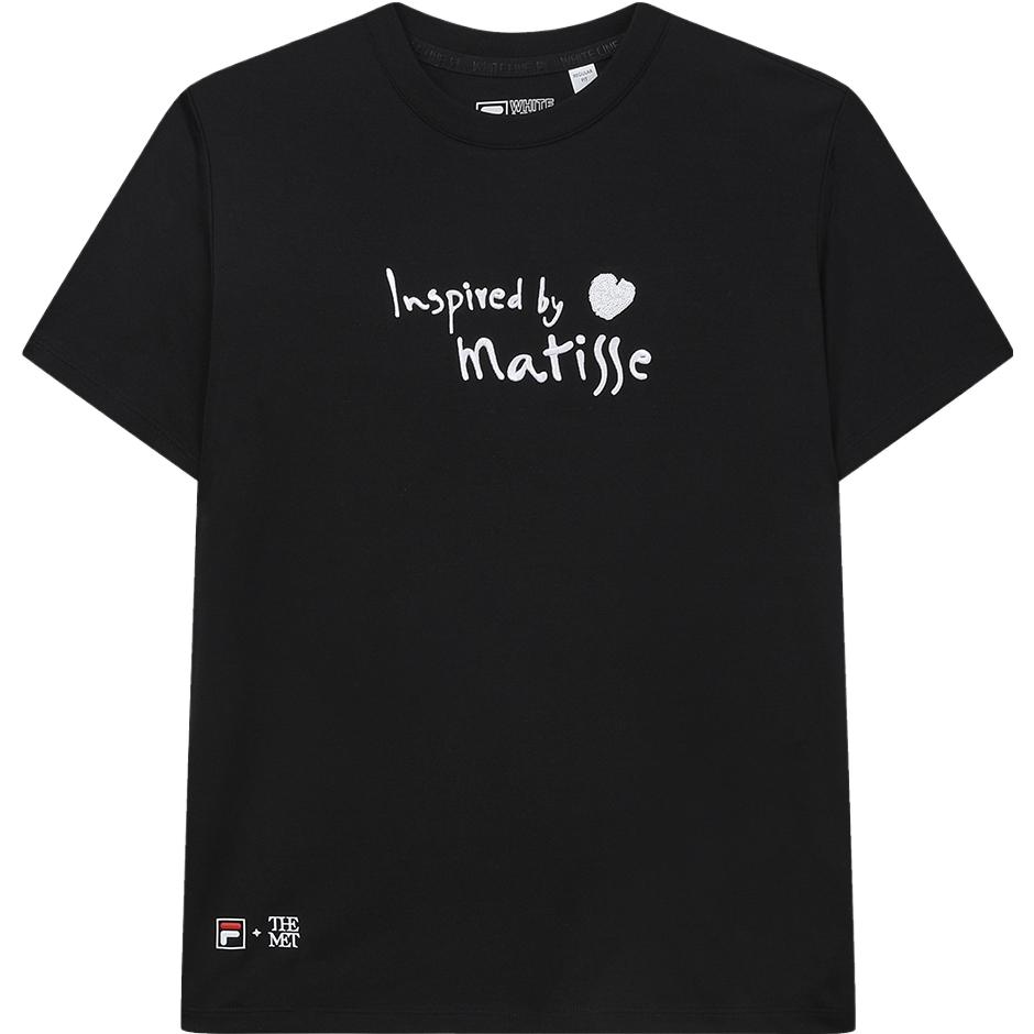 

Fila 2023 Новая летняя простая повседневная универсальная трикотажная футболка с коротким рукавом женские топы черный F11W338101F-BK S