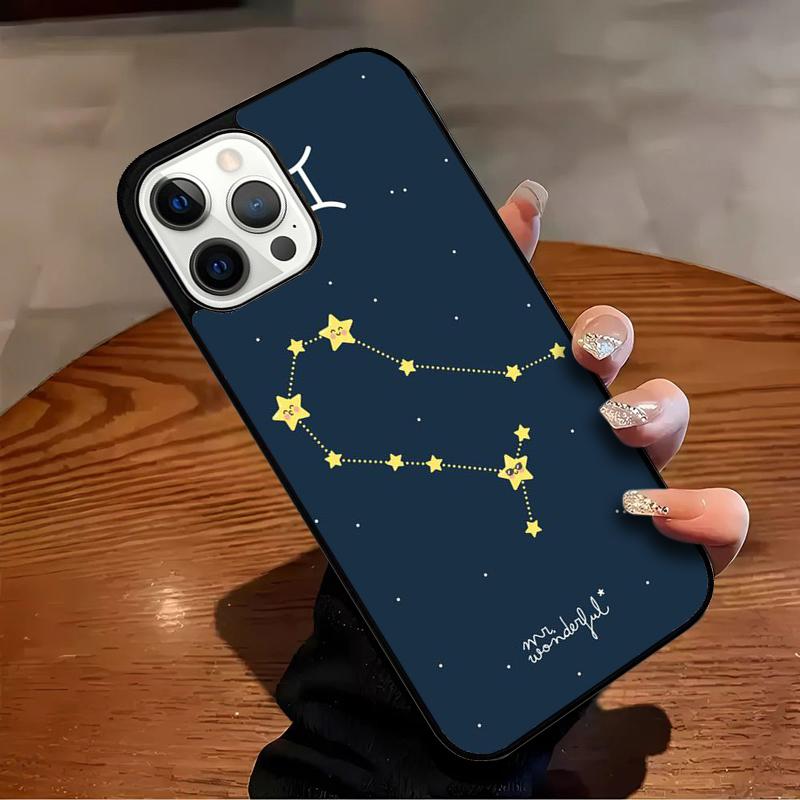 Twelve Constellations Phone Case For iPhone 17 Air 16 15 14 13 12 11 Pro Max Max Plus Bumper Case Cover