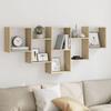 VidaXL Wall Shelf Sonoma Oak 159x18x66 Cm Engineered Wood, Floating Shelf, Wall Display Shelf, Shelf 853301