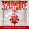 Honeymoon Room Decoration: Double Happiness Door Pull & Sticker Set for Wedding Bedroom