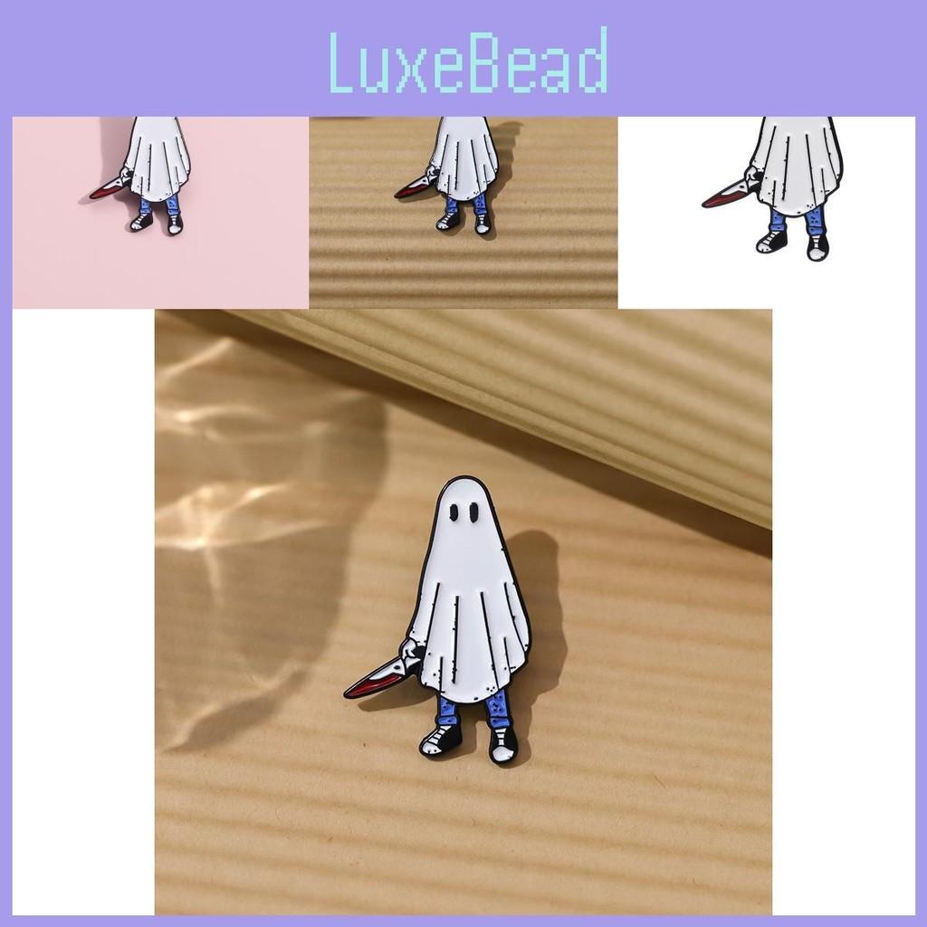 Brooch Cartoon Delightful In White Ghost Shape With Dagger For Fashion Halloween
