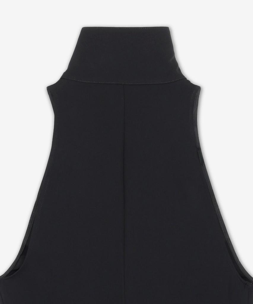 COURREGES Scarf Mock Neck Dress - Black / 125Cro576Pl01479999