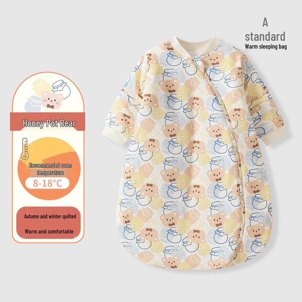 Four Seasons Baby Sleeping Bag - Anti-Kick & Anti-Startle, One-Piece for Newborns & Children, Spring & Autumn, Winter Style