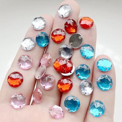 50pcs 10mm Circular Sewing Rhinestone Scrapbook Suitable for Dress Decoration, Diy Jewelry Making and Decoration