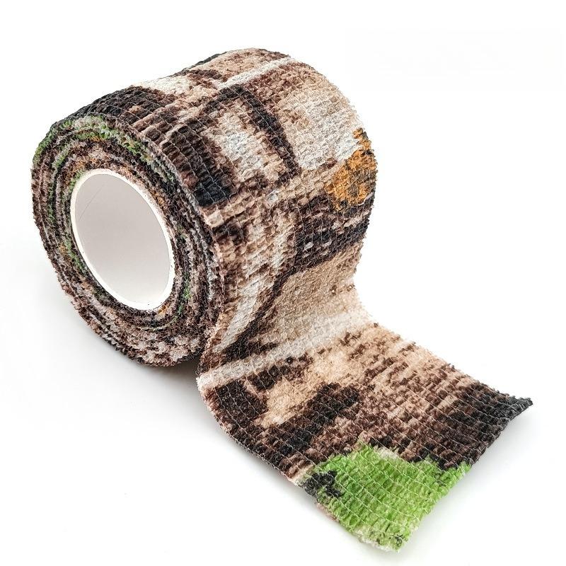 Camouflage Self-adhesive Elastic Bandage, Outdoor Telescopic Sports Protective Tape 5cm