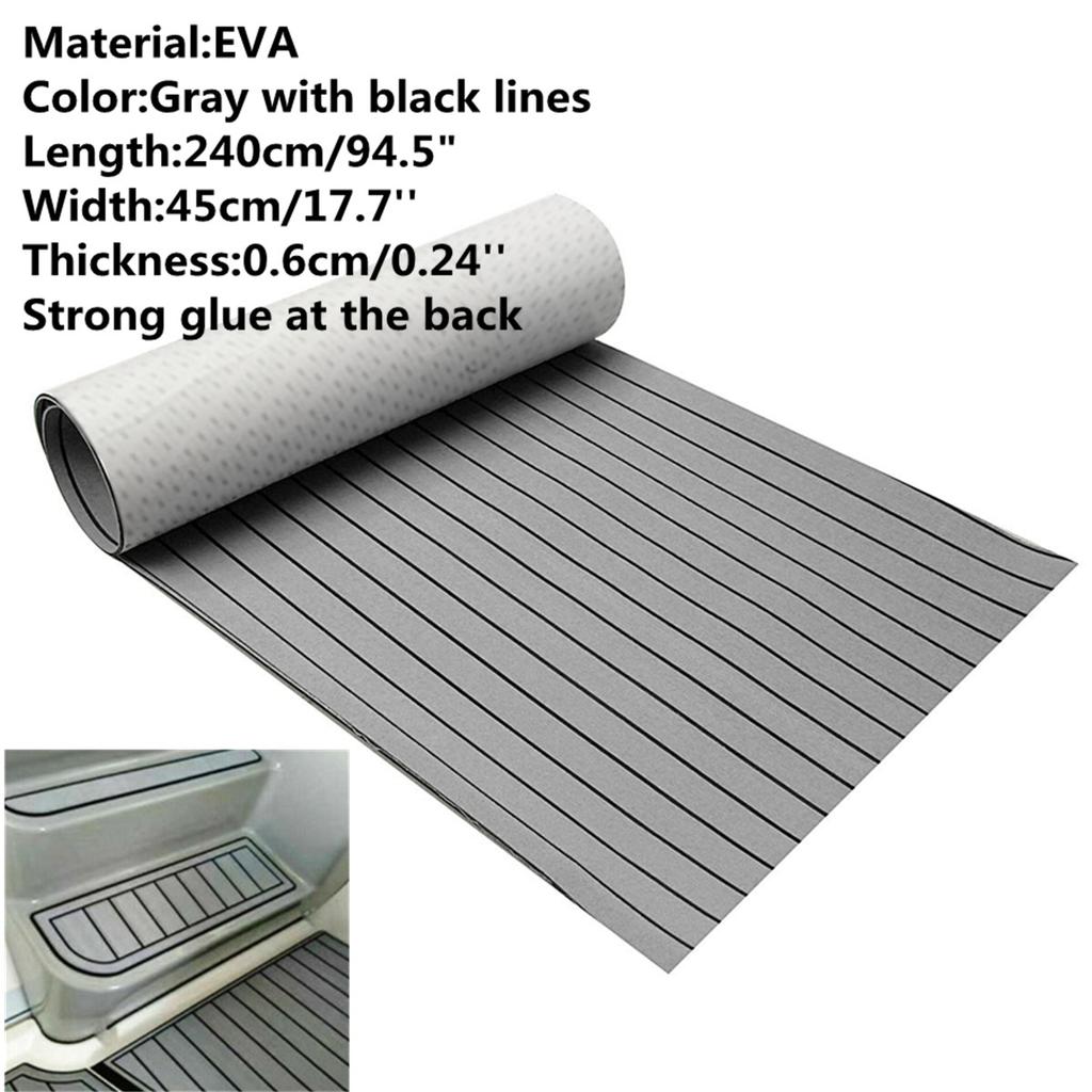17.7"x94.5" EVA Teak Marine Decking 0.24" Self-Adhesive