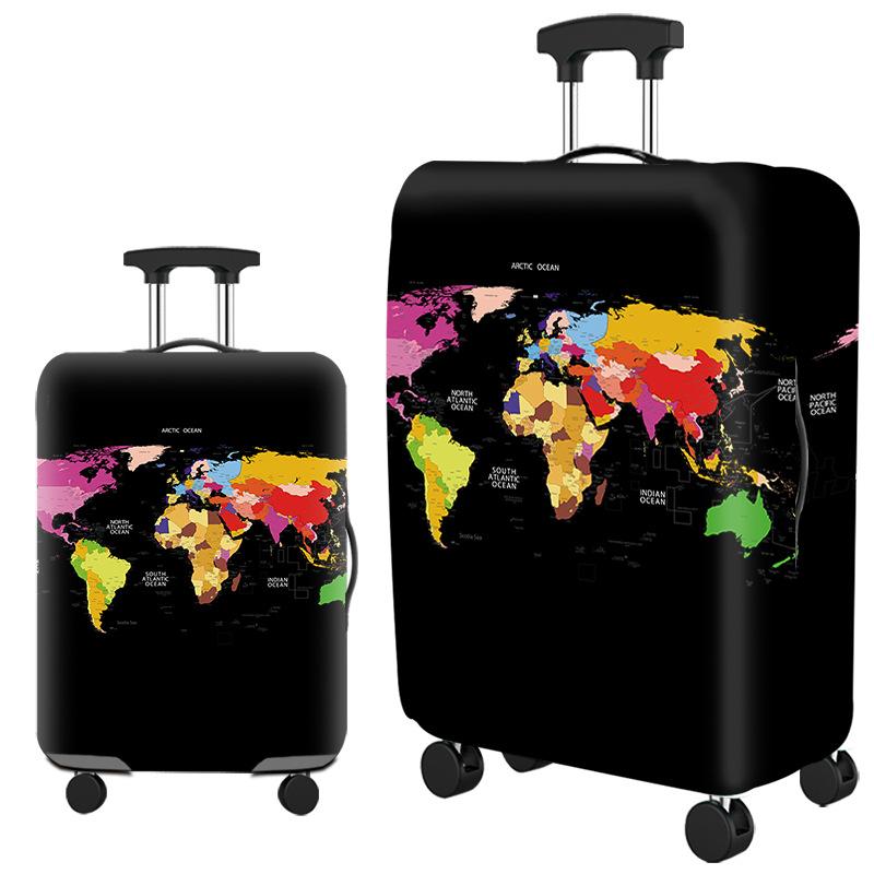 Elastický chránič krytu zavazadel – prachotěsné ochranné cestovní pouzdro na kufry, potisk, odolný a pružný