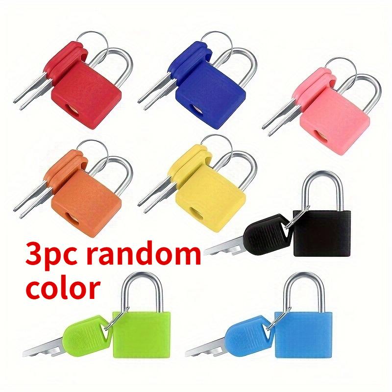 

3pc/1 set luggage locks with keys, mini padlocks with keys, colorful small luggage locks for backpacks, suitcases, luggage.