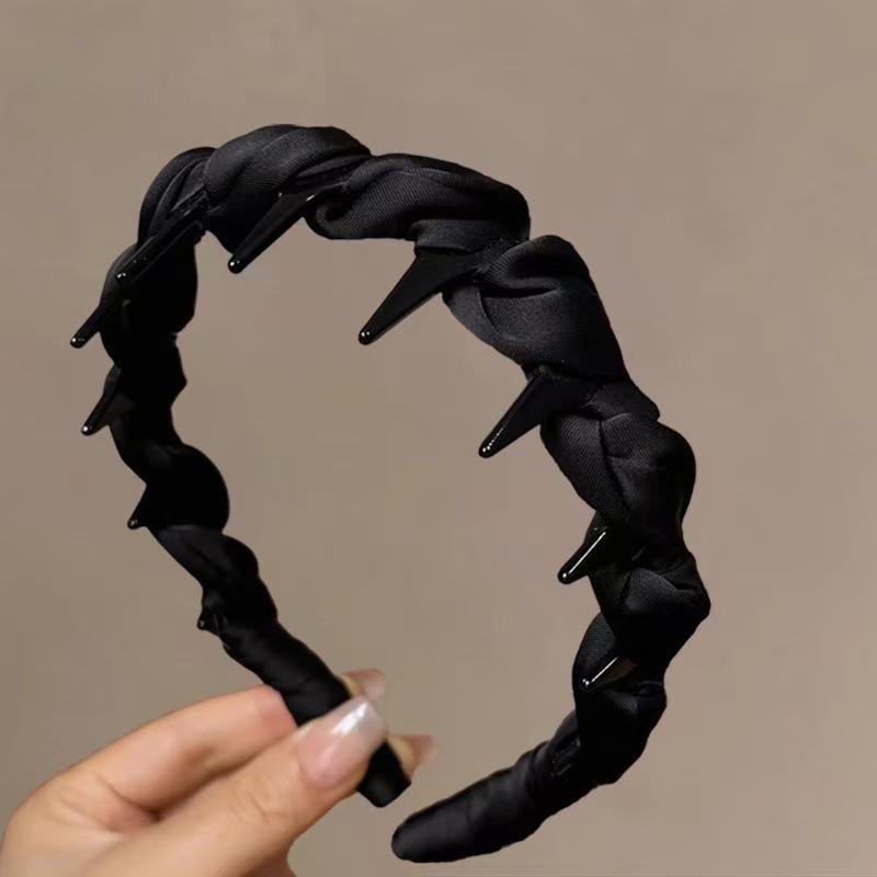 Женская нескользящая повязка на голову с высоким верхом-черепом - Повседневный модный аксессуар