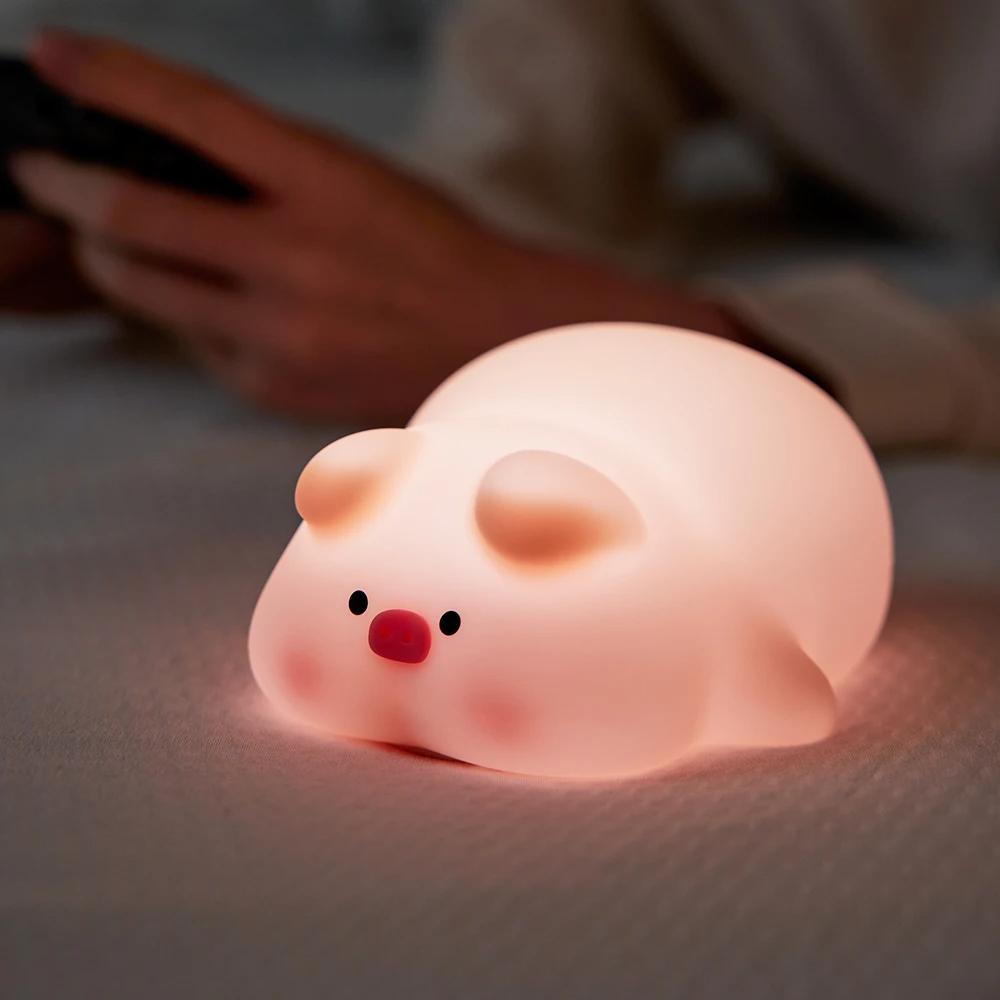 Animal Led Night Light Rechargeable Dimmable Silicone Table Lamp Children's Night Light for Nursery Bedroom Cute Birthday Gift