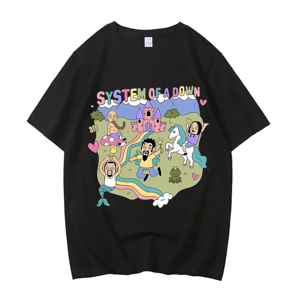 Damen T-Shirt Kleidung Street T-Shirt Rock T-Shirt Alternativ Hochwertiges T-Shirt System of A Down Toxicity Musik Album Cover