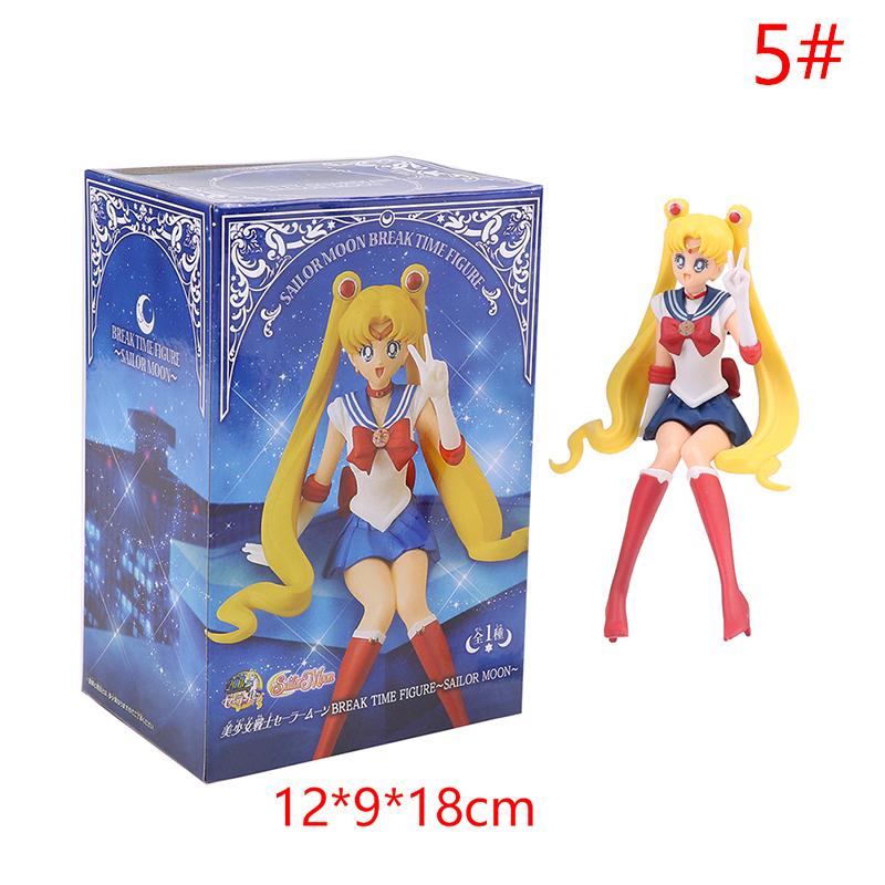 

12 СМ Аниме Сейлор Мун Фигурка Красивая Девушка Вода Лед Луна Плутон Желтые Волосы Kawaii Сидящая Коллекционная Модель Игрушки